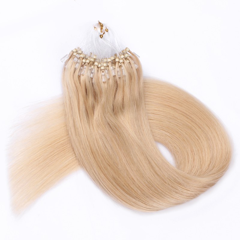 Wholesale Unprocessed Micro Loop Ring Hair Remy Straight Brazilian Virgin Loop Hair Extensions